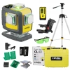 MULTI-LASER KRZYŻOWY NIVEL SYSTEM CL4D-G ZIELONY (4 X 360) + Statyw SJJ-M1 EX + Czujnik RD 800 DIGITAL