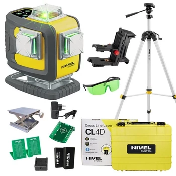 MULTI-LASER KRZYŻOWY NIVEL SYSTEM CL4D-G ZIELONY (4 X 360) + Statyw SJJ-M1 EX
