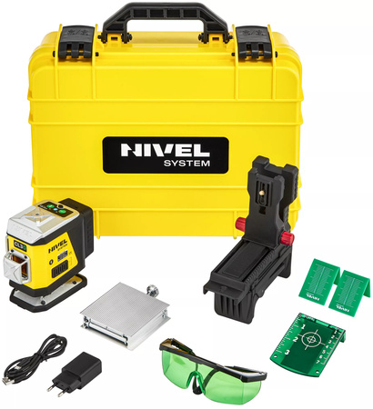Nivel System CL3G Laser Krzyżowy 3x360 Zielony + Tyczka LP-36