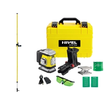 Nivel System CL2G Laser Krzyżowy 2x360 Zielony + Tyczka LP-36