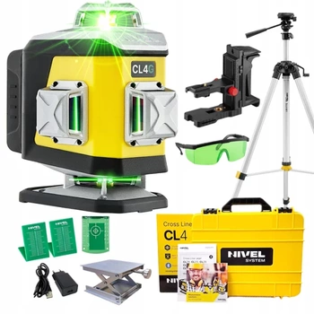 Nivel System CL4G Laser Krzyżowy 4x360 Zielony + Statyw SJJ-M1 EX