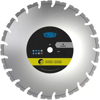TARCZA DIAMENTOWA TYROLIT BASIC DCU* 350 MM DO BETONU, CEGŁY I KAMIENIA (SZEROKOŚĆ 3,2 MM, OTWÓR MONTAŻOWY 25,4 MM)