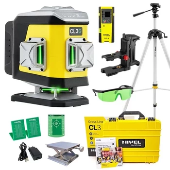 Nivel System CL3G Laser Krzyżowy 3x360 Zielony + Statyw SJJ-M1 EX + Czujnik CLS-4