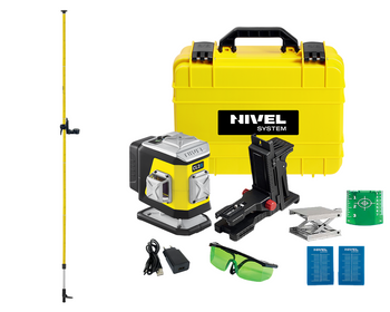 Nivel System CL2B Laser Krzyżowy 2x360 NIebieski + Tyczka LP-36