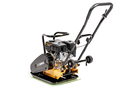 ZAGĘSZCZARKA JEDNOKIERUNKOWA 78 KG CEDRUS ZG80L, 420 MM, LONCIN G200F + MATA DO KOSTKI + KOŁA TRANSPORTOWE