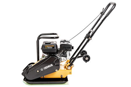 ZAGĘSZCZARKA JEDNOKIERUNKOWA 78 KG CEDRUS ZG80L, 420 MM, LONCIN G200F + MATA DO KOSTKI + KOŁA TRANSPORTOWE