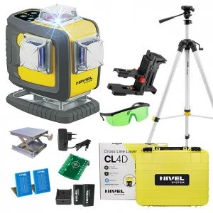 MULTI-LASER KRZYŻOWY NIVEL SYSTEM CL4D-B NIEBIESKI (4 X 360) + Statyw SJJ-M1 EX