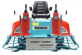 SAMOJEZDNA ZACIERACZKA DWUTALERZOWA KREBER K-436-2-THM KRONOS, SILNIK HONDA GX 690, ŚREDNICA ZACIERANIA 2X 900 MM