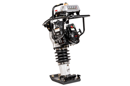 STOPA WIBRACYJNA, ZAGĘSZCZARKA STOPOWA (UBIJAK) 77 KG SKOCZEK CEDRUS ST77H-PRO PROFESSIONAL, 280 MM, 13.7kN, HONDA GXR120 + KOŁA TRANSPORTOWE