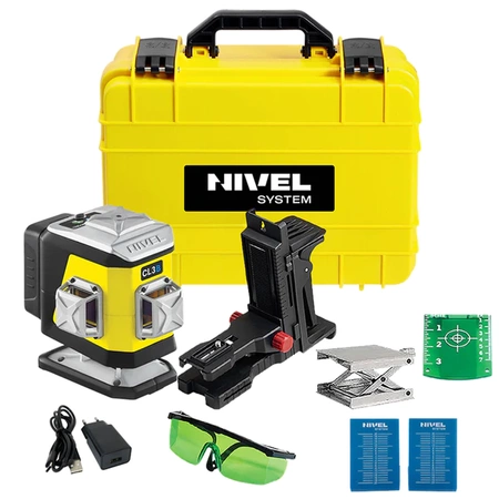 Nivel System CL3B Laser Krzyżowy 3x360 Niebieski