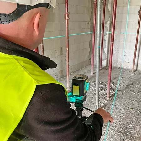 Nivel System CL3G Laser Krzyżowy 3x360 Zielony + Tyczka LP-36