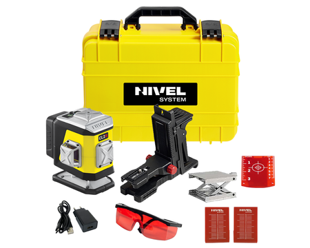 Nivel System CL2R Laser Krzyżowy 2x360 Czerwony + Statyw SJJ-M1 EX + Czujnik CLS-4