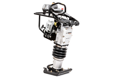 STOPA WIBRACYJNA, ZAGĘSZCZARKA STOPOWA (UBIJAK) 77 KG SKOCZEK CEDRUS ST77H-PRO PROFESSIONAL, 280 MM, 13.7kN, HONDA GXR120 + KOŁA TRANSPORTOWE