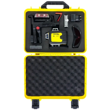 MULTI-LASER KRZYŻOWY NIVEL SYSTEM CL4D-R CZERWONY (4 X 360) + Statyw SJJ-M1 EX + Czujnik CLS-4 + ŁATA LS-24