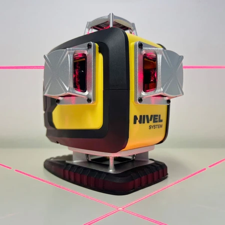 MULTI-LASER KRZYŻOWY NIVEL SYSTEM CL4D-R CZERWONY (4 X 360) + Statyw SJJ-M1 EX + Czujnik RD 800 DIGITAL + ŁATA LS-24