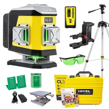 Nivel System CL3G Laser Krzyżowy 3x360 Zielony + Statyw SJJ-M1 EX + Czujnik RD 800 DIGITAL