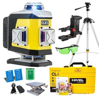 Nivel System CL4B Laser Krzyżowy 4x360 Niebieski + Statyw SJJ-M1 EX