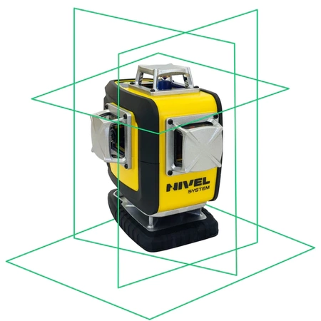 MULTI-LASER KRZYŻOWY NIVEL SYSTEM CL4D-G ZIELONY (4 X 360) + Statyw SJJ-M1 EX + Czujnik CLS-4 + ŁATA LS-24