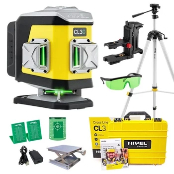 Nivel System CL3G Laser Krzyżowy 3x360 Zielony + Statyw SJJ-M1 EX