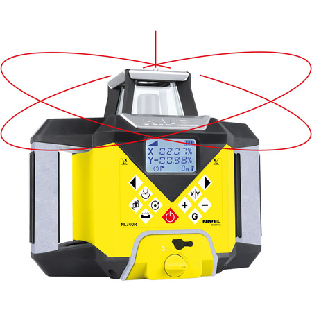Nivel System NL740R DIGITAL NIWELATOR LASEROWY Z FUNKCJĄ AUTOWPASOWANIA + ŁATA LS-24 + STATYW SJJ1