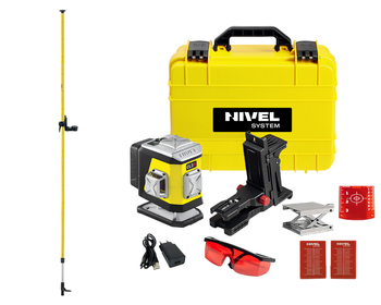 Nivel System CL2R Laser Krzyżowy 2x360 Czerwony + Tyczka LP-36