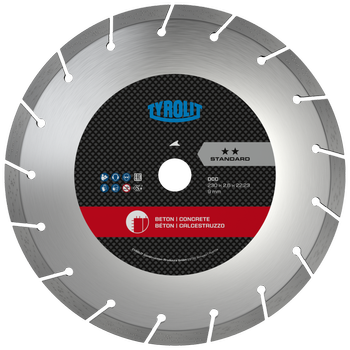 TARCZA DIAMENTOWA TYROLIT STANDARD DCC** 150 MM DO BETONU (SZEROKOŚĆ 2,6 MM)