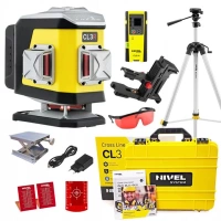 Nivel System CL3R Laser Krzyżowy 3x360 Czerwony + Statyw SJJ-M1 EX + Czujnik CLS-4