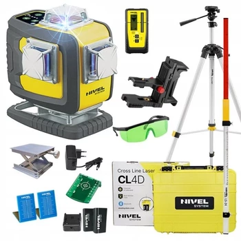 MULTI-LASER KRZYŻOWY NIVEL SYSTEM CL4D-B NIEBIESKI (4 X 360) + Statyw SJJ-M1 EX + Czujnik RD 800 DIGITAL + ŁATA LS-24
