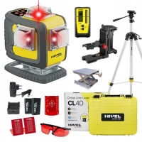 MULTI-LASER KRZYŻOWY NIVEL SYSTEM CL4D-R CZERWONY (4 X 360) + Statyw SJJ-M1 EX + Czujnik RD 800 DIGITAL