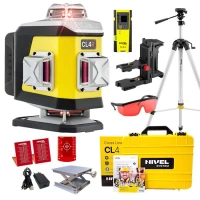 Nivel System CL4R Laser Krzyżowy 4x360 Czerwony + Statyw SJJ-M1 EX + Czujnik CLS-4