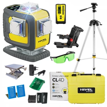 MULTI-LASER KRZYŻOWY NIVEL SYSTEM CL4D-B NIEBIESKI (4 X 360) + Statyw SJJ-M1 EX + Czujnik RD 800 DIGITAL